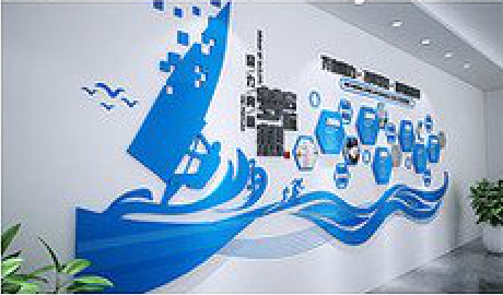 南通海浪主题文化墙如何设计？