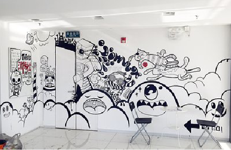 南通手绘墙并非传统涂鸦。